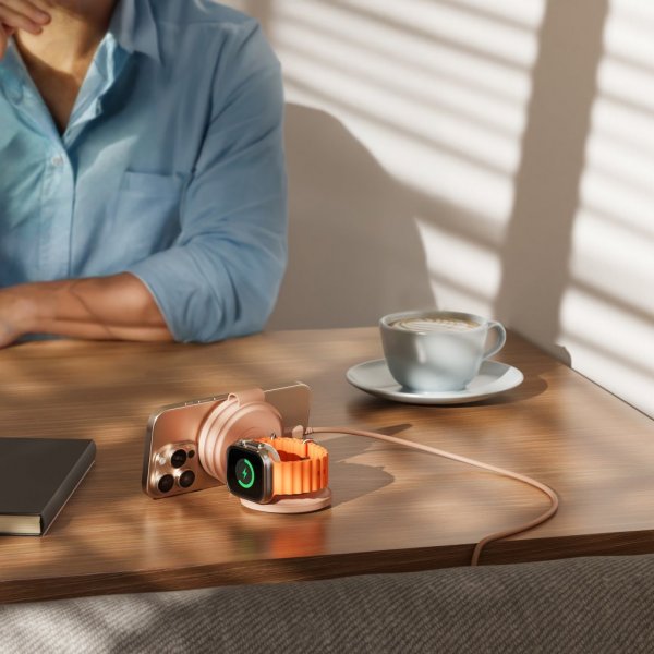 OntheGo 3-i-1 langaton laturi Desert Rose