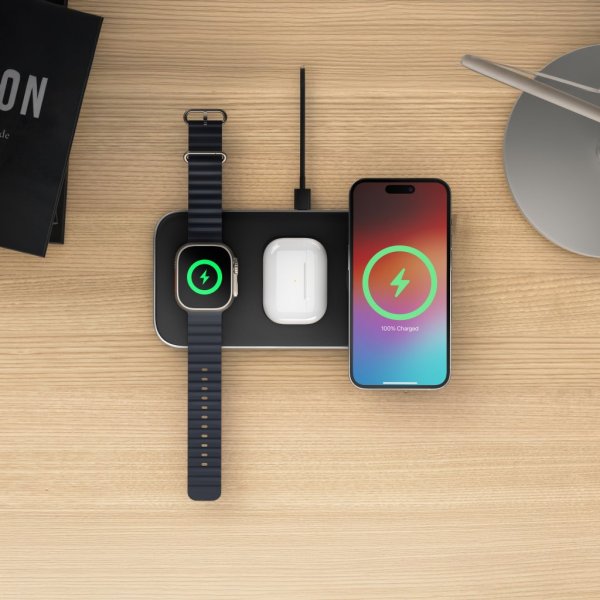 Langaton laturi Qi2 Trio Wireless Charging Pad MagSafe