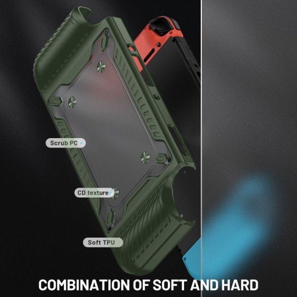 Iskunkestävä kotelo Nintendo Switch OLED:lle Vihreä