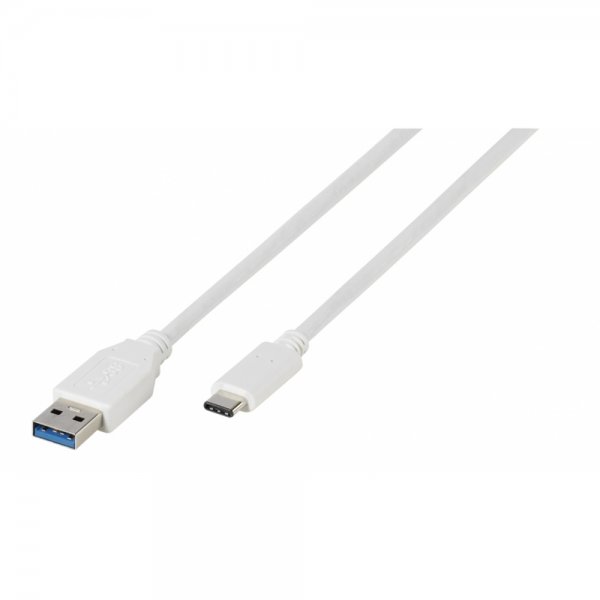 Type C till USB 3.1 Kabel 1 Meter Vit