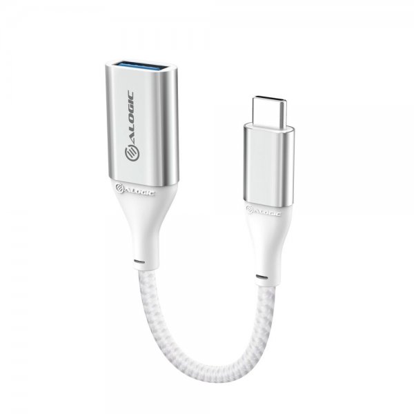 Ultra USB-C että USB-A adapteriit 15 cm Hopea