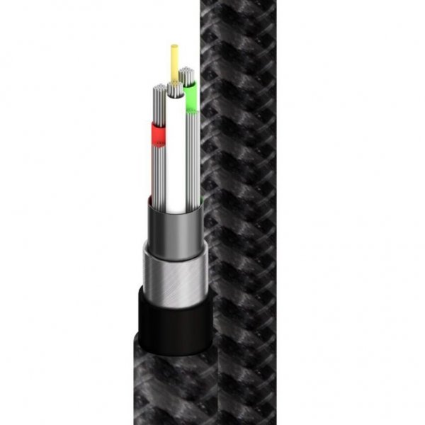 Ultra USB-C että USB-C kaapeli 5A/480Mbps 1.5 metri Space Grey