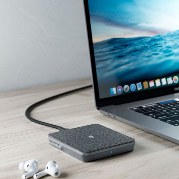 langaton laturi Qi lataus 10W - kanssa USB-A että USB-C kaapeli Space Grey