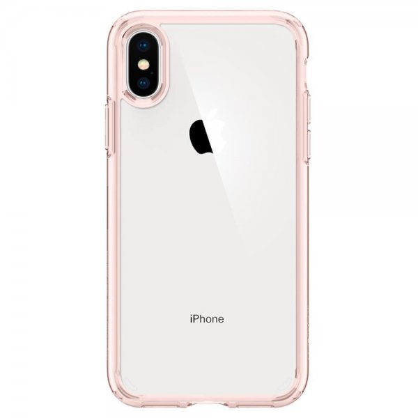 Ultra Hybrid Crystal Skal till iPhone Xs / X Rosa Crystal