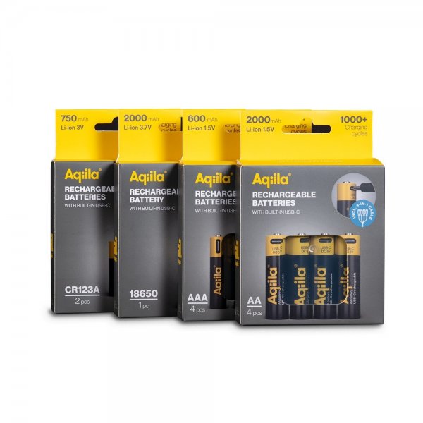 Rechargeable AAA Battery USB-C 4-pack