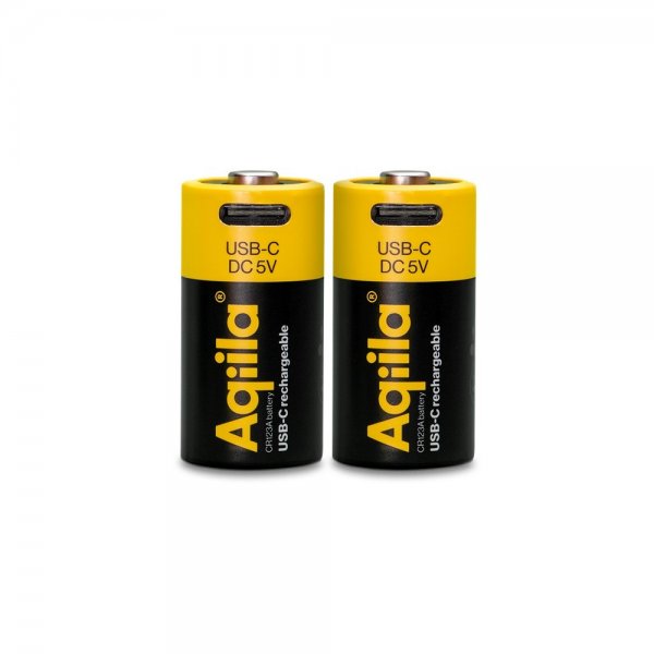 Rechargeable CR123A Battery USB-C 2-pack