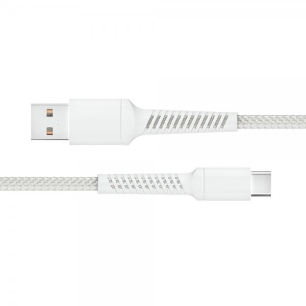 USB-A/USB-C Kaapeli Longlife 60W 2m Valkoinen