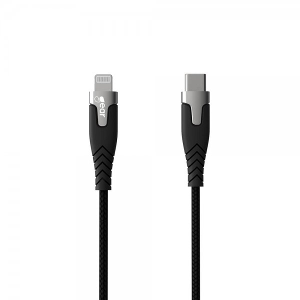 Kaapeli USB-C/Lightning 1.5m Kevlar Musta
