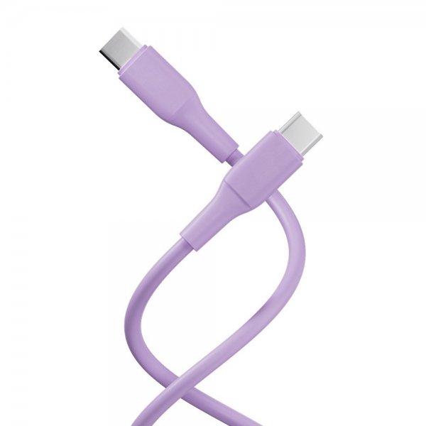 USB-C/USB-C Kaapeli Superflex 60W 1.5m Vaaleanpunainen