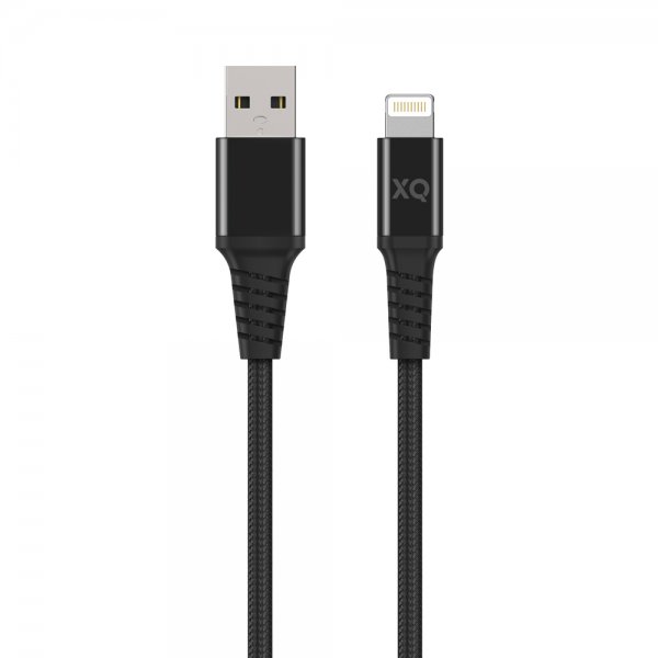 USB Lightning Kaapeli Flätad Stark 2 m Musta