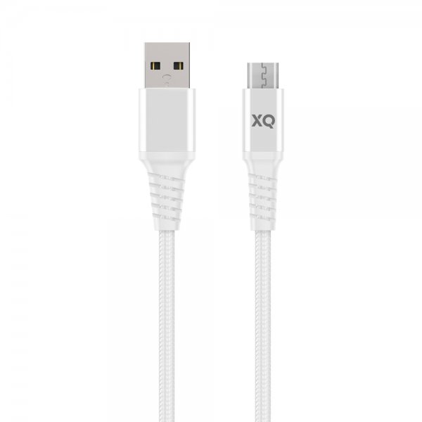 USB till Micro USB Kaapeli Flätad Extra Stark 2 m Valkoinen