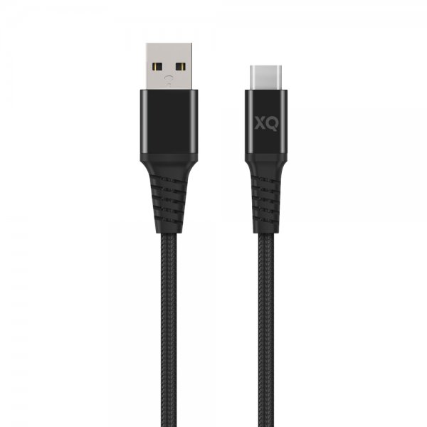 USB Type C Kaapeli Flätad Stark 2 m Musta