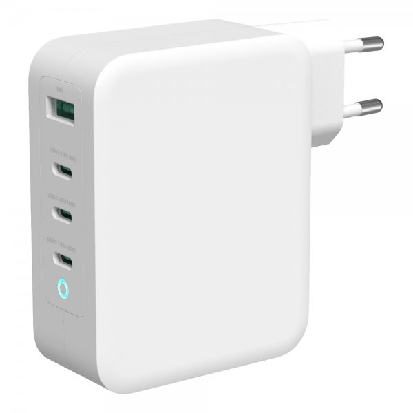 Laturi 3xUSB-C och 1xUSB-A GaN 100W