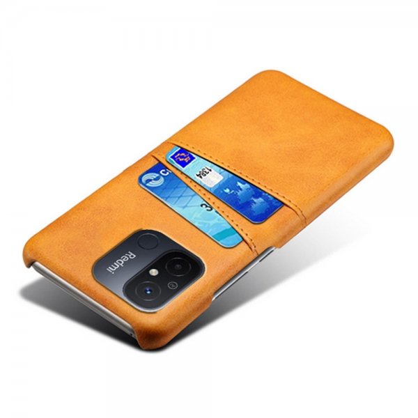 Xiaomi Redmi 12C Kuori ja Kaksi Korttitaskua Vaaleanruskea