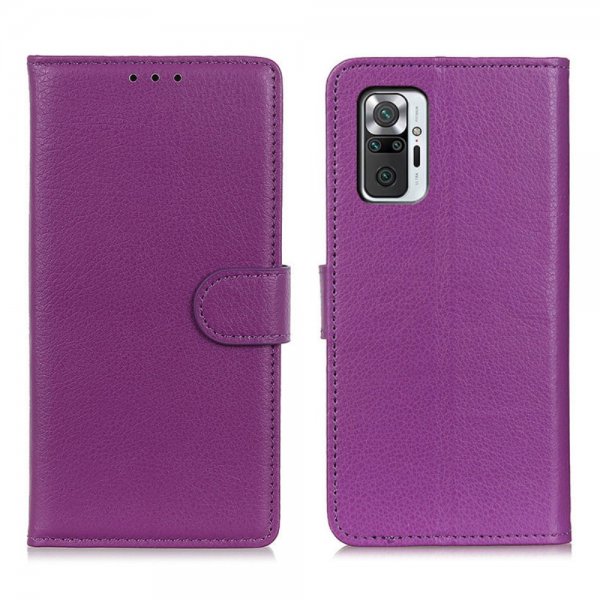 Xiaomi Redmi Note 10 Pro Kotelo Litchi Violetti