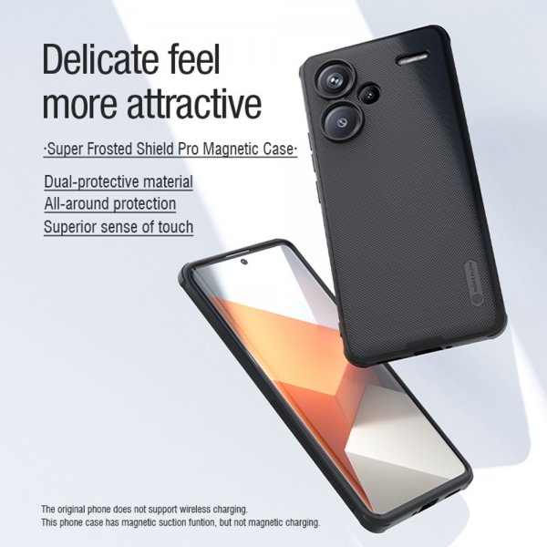 Xiaomi Redmi Note 13 Pro Plus 5G Kuori Super Frosted Shield Pro MagSafe Musta