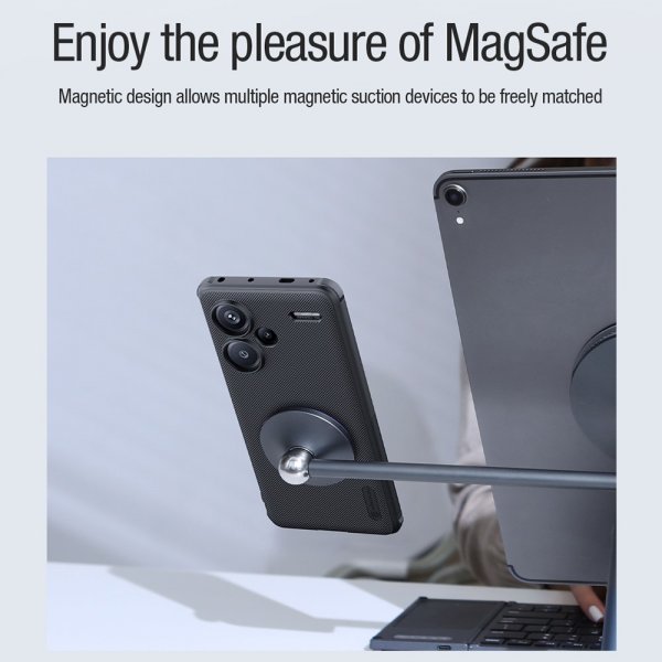 Xiaomi Redmi Note 13 Pro Plus 5G Kuori Super Frosted Shield Pro MagSafe Musta
